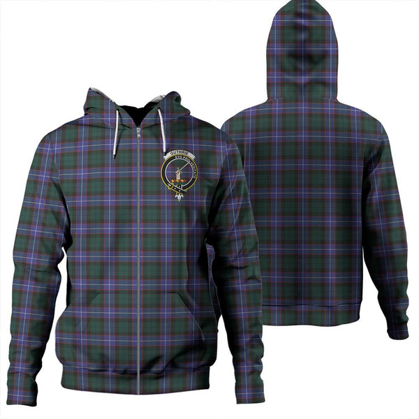 Guthrie Modern Tartan Classic Crest Zipper Hoodie