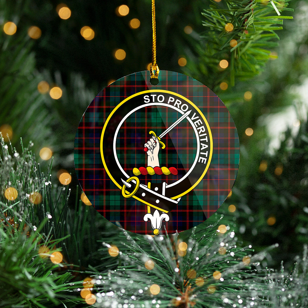 Guthrie Modern Clan Badge Tartan Plastic Christmas Ornaments