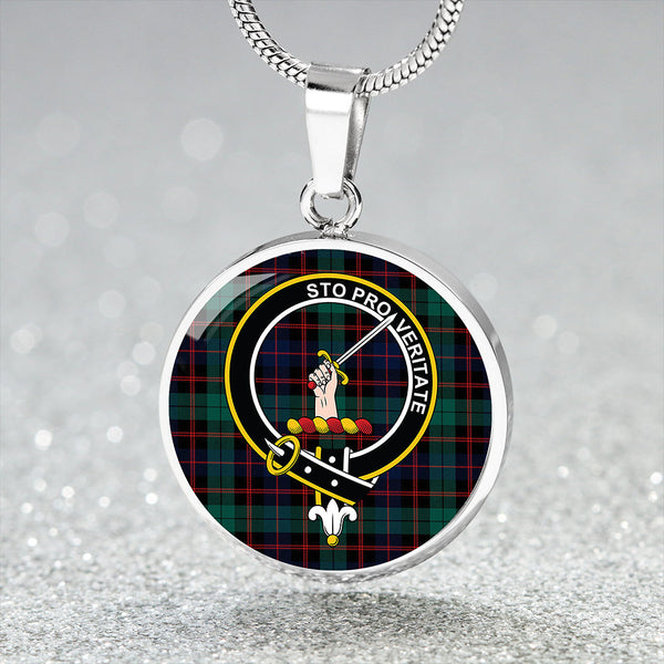 Guthrie Modern Clan Badge Tartan Classic Circle Necklace