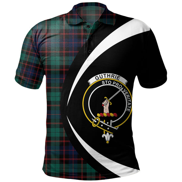 Guthrie Modern Clan Badge Tartan Polo Shirt Circle Style Personalized