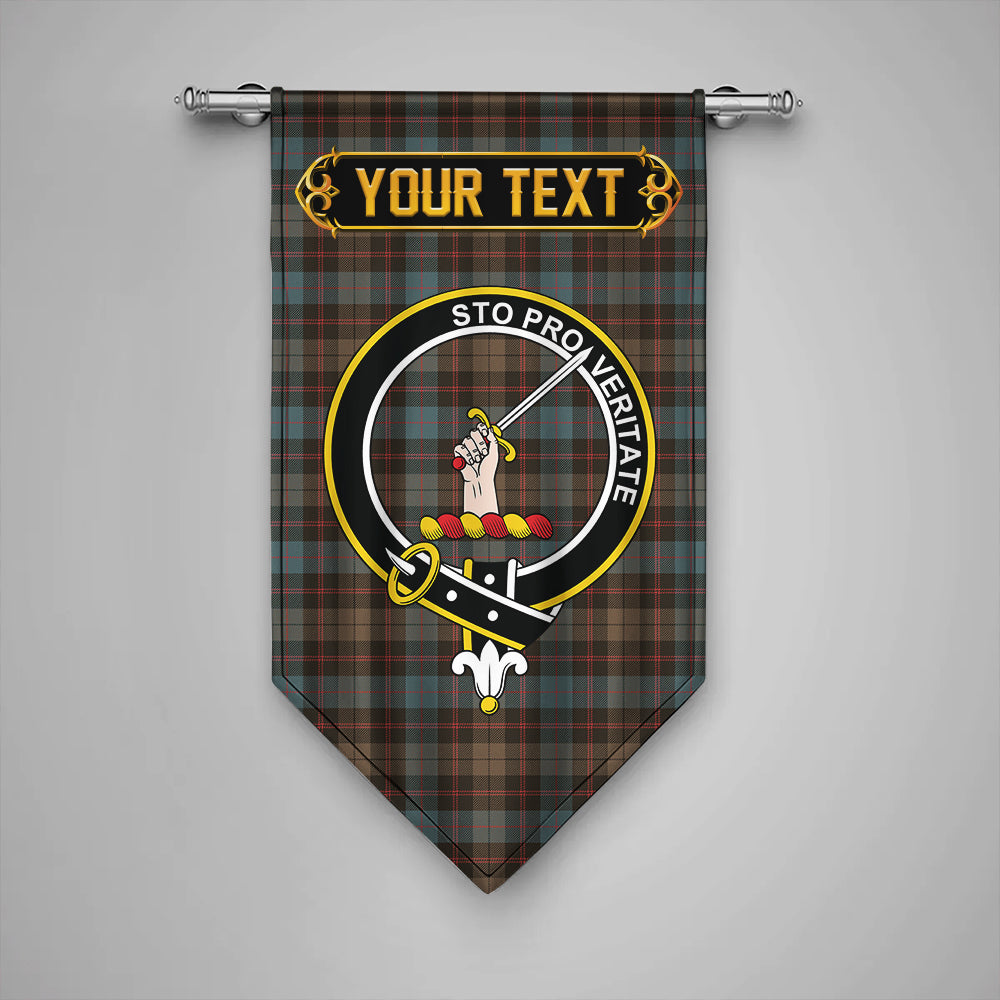 Guthrie Weathered Clan Badge Tartan Gonfalon Personalize