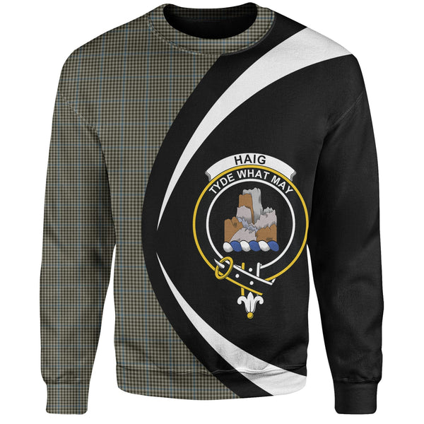 Haig Check Clan Badge Tartan Sweatshirt Circle Style Personalized