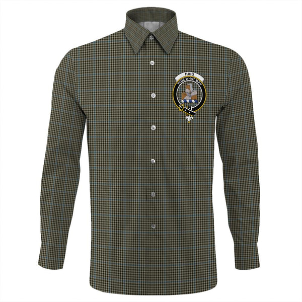 Haig Check Tartan Classic Crest Long Sleeve Button Shirt