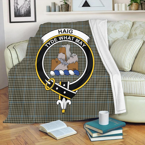 Haig Check Tartan Crest Premium Blanket