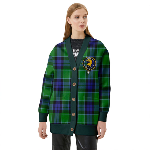 Haldane Clan Badge Tartan V-neck Cardigan