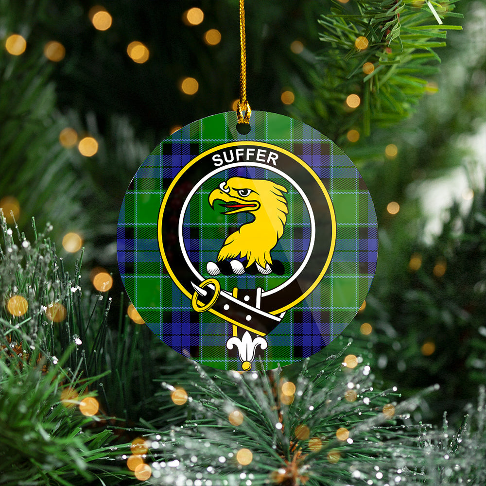 Haldane Clan Badge Tartan Plastic Christmas Ornaments