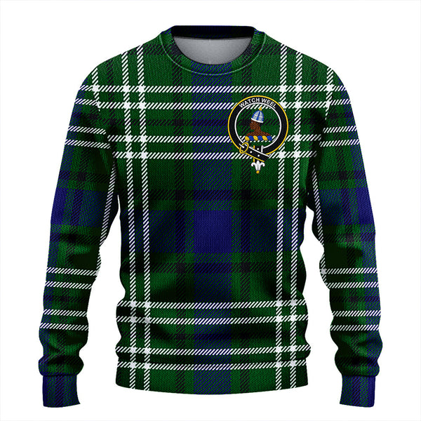 Haliburton Clan Badge Tartan Knitted Sweater