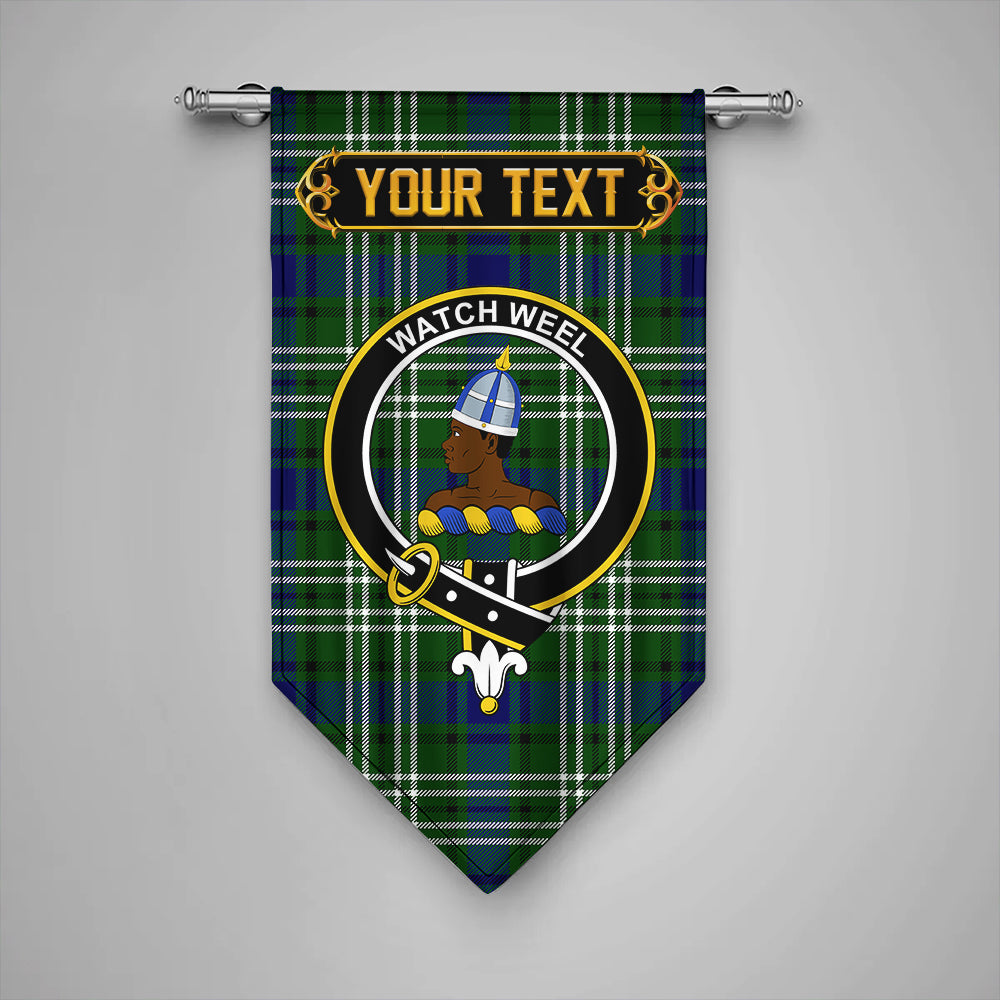 Haliburton Clan Badge Tartan Gonfalon Personalize