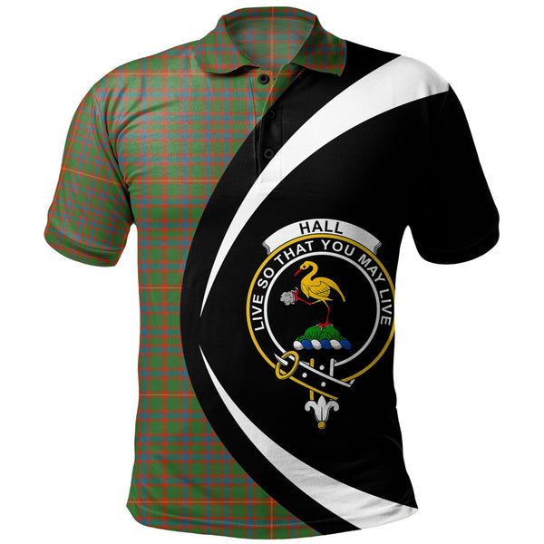 Hall Ancient Clan Badge Tartan Polo Shirt Circle Style Personalized