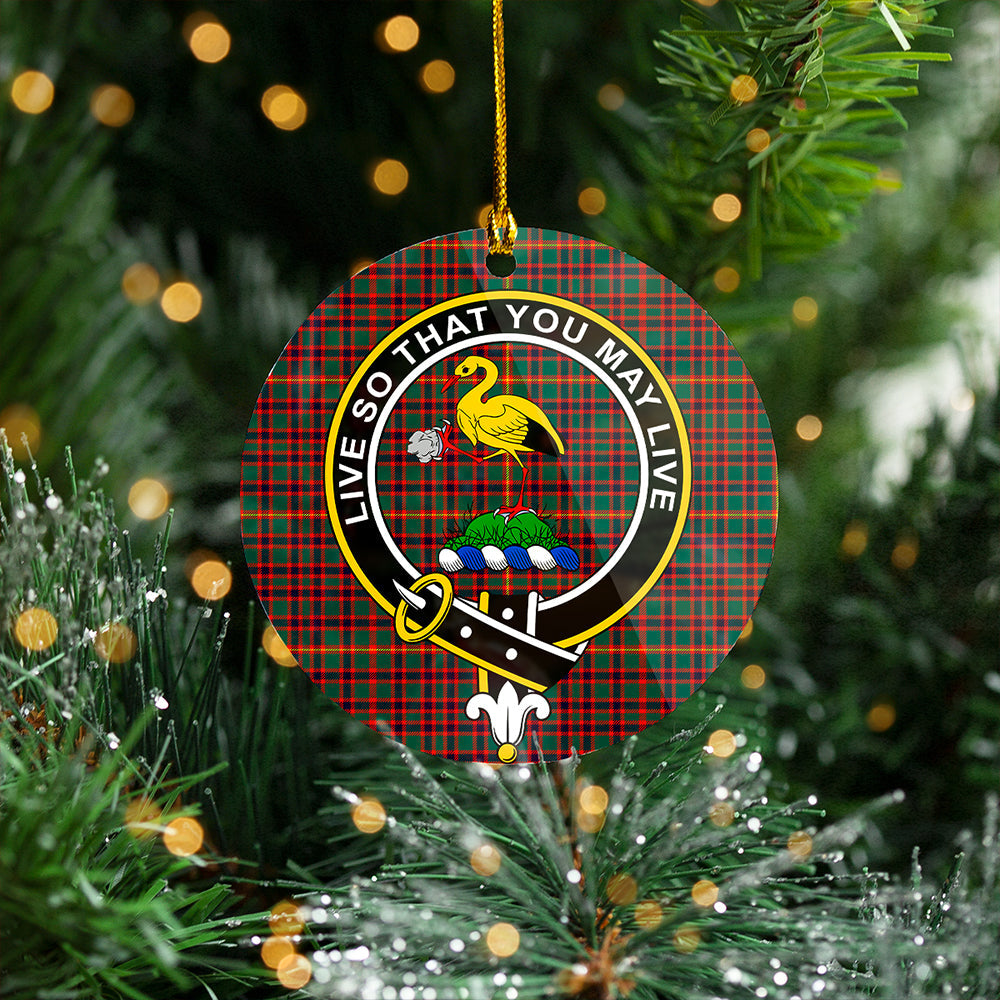 Hall Modern Clan Badge Tartan Plastic Christmas Ornaments