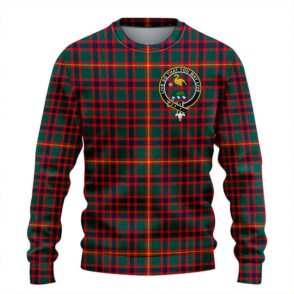 Hall Modern Clan Badge Tartan Knitted Sweater