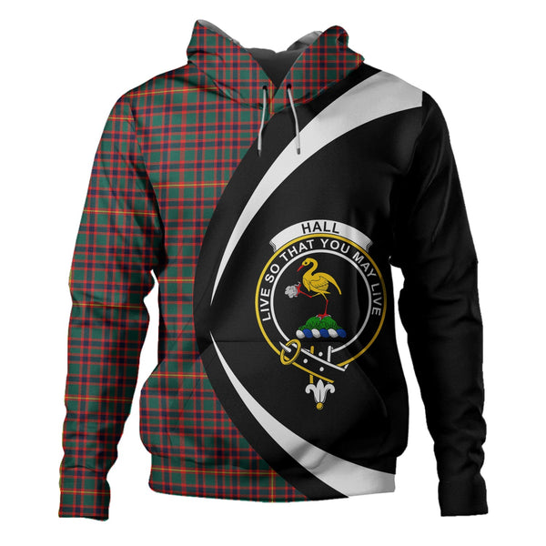 Hall Modern Clan Badge Tartan Hoodie Circle Style