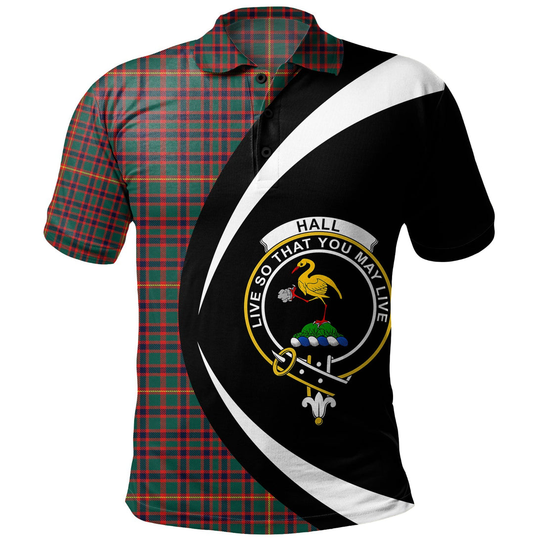 Hall Modern Clan Badge Tartan Polo Shirt Circle Style Personalized