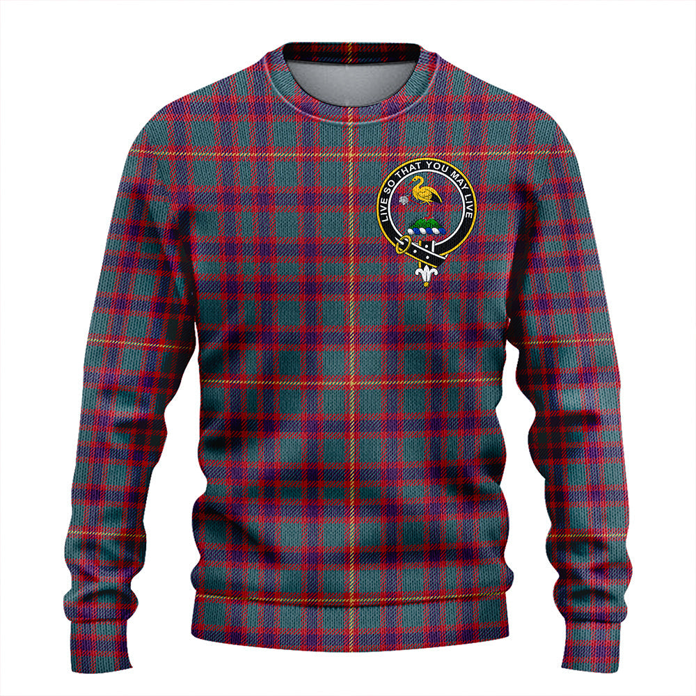 Hall Weathered Clan Badge Tartan Knitted Sweater