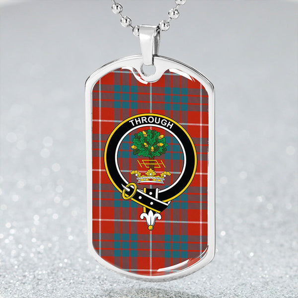 Hamilton Ancient Clan Badge Classic Tartan Dog Tag Necklace