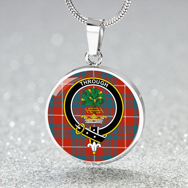 Hamilton Ancient Clan Badge Tartan Classic Circle Necklace