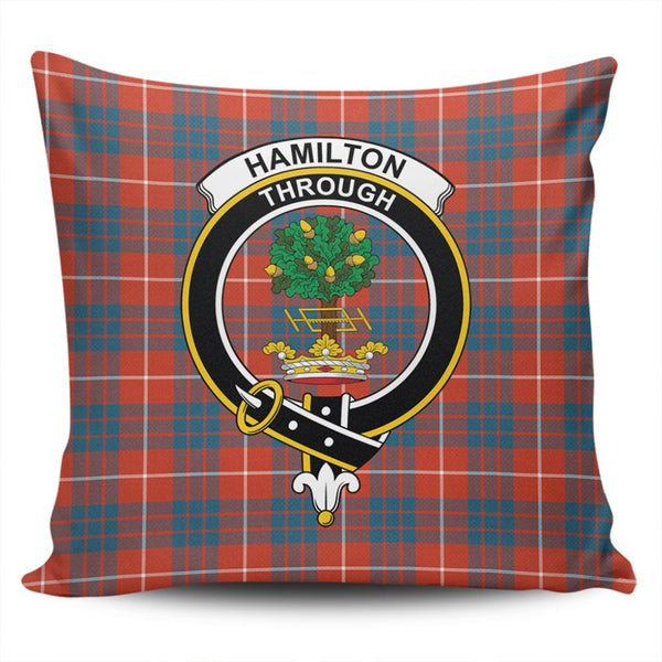 Hamilton Ancient Tartan Classic Crest Pillow Cover