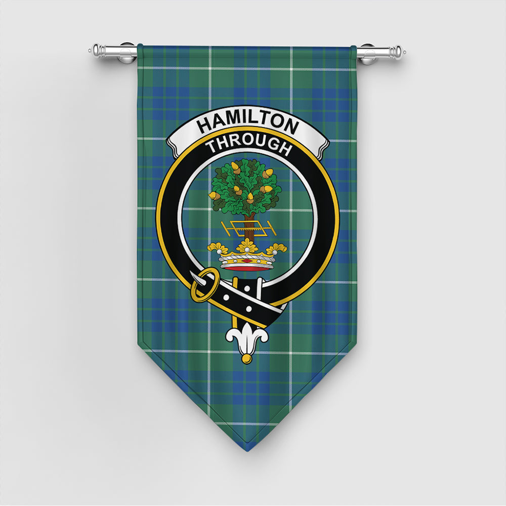 Hamilton Hunting Ancient Tartan Classic Crest Gonfalon