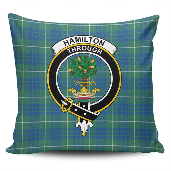 Hamilton Hunting Ancient Tartan Classic Crest Pillow Cover