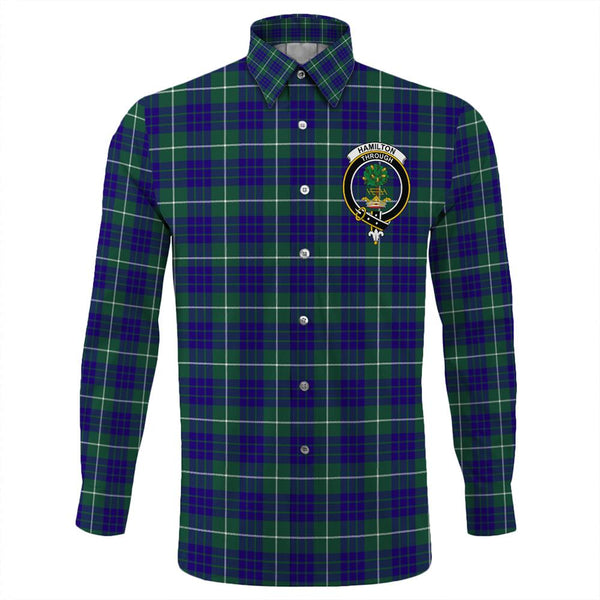 Hamilton Hunting Modern Tartan Classic Crest Long Sleeve Button Shirt