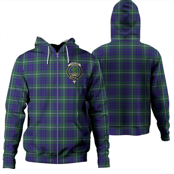 Hamilton Hunting Modern Tartan Classic Crest Zipper Hoodie