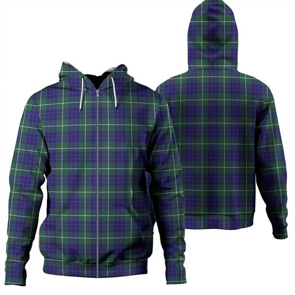 Hamilton Hunting Modern Tartan Classic Zipper Hoodie