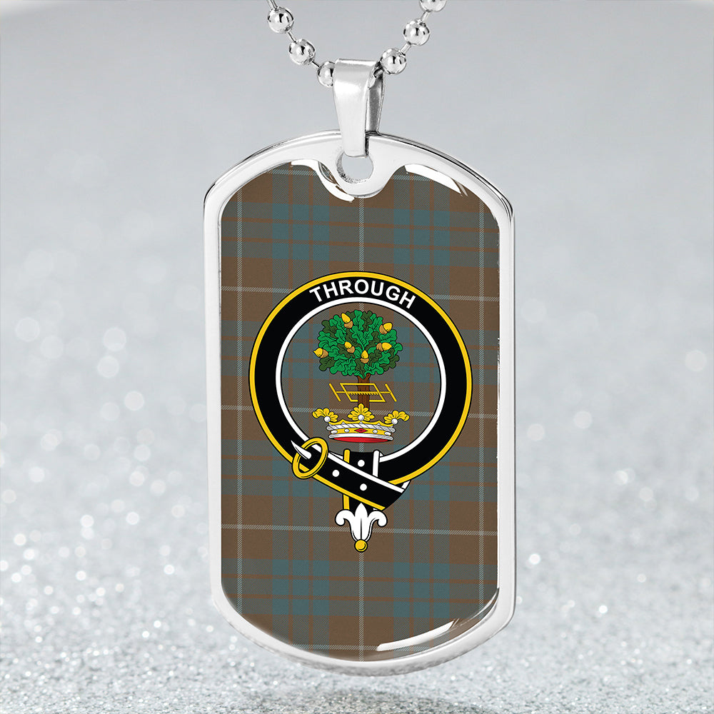 Hamilton Hunting Weathered Clan Badge Classic Tartan Dog Tag Necklace