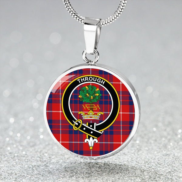 Hamilton Modern Clan Badge Tartan Classic Circle Necklace