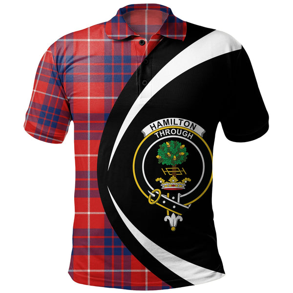 Hamilton Modern Clan Badge Tartan Polo Shirt Circle Style Personalized