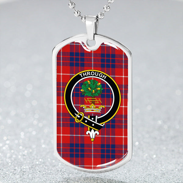 Hamilton Modern Clan Badge Classic Tartan Dog Tag Necklace