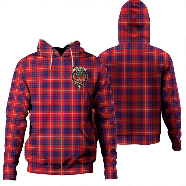 Hamilton Modern Tartan Classic Crest Zipper Hoodie