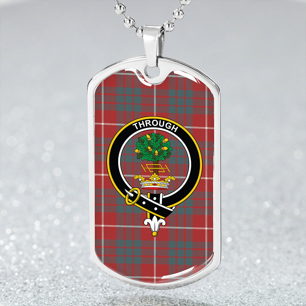 Hamilton Weathered Clan Badge Classic Tartan Dog Tag Necklace