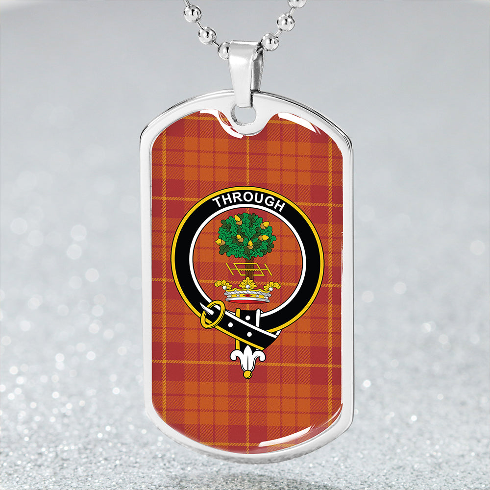 Hamilton Weatheredd Ancient Clan Badge Classic Tartan Dog Tag Necklace