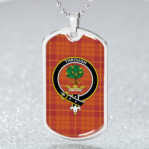 Hamilton Weatheredd Ancient Clan Badge Classic Tartan Dog Tag Necklace