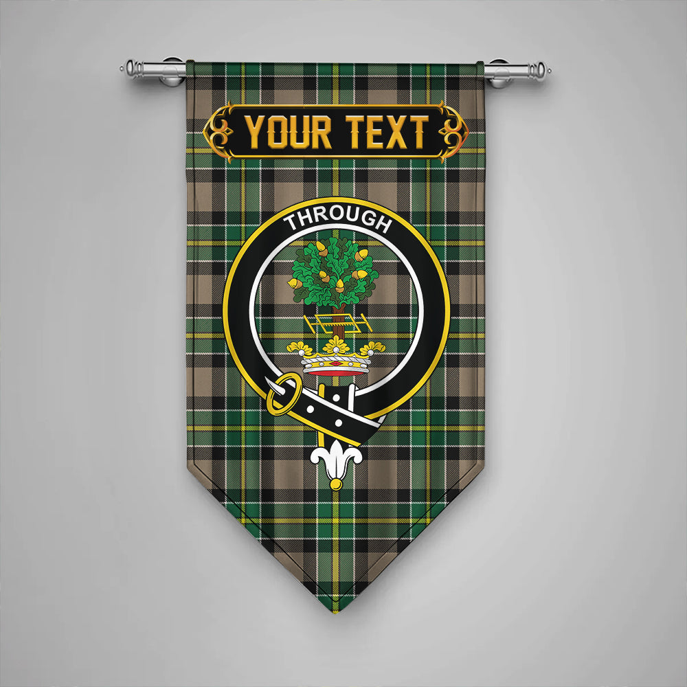 Hamilton of Brandon Modern Clan Badge Tartan Gonfalon Personalize