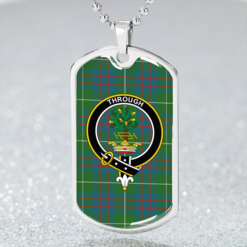 Hamilton of Clayton Ancient Clan Badge Classic Tartan Dog Tag Necklace