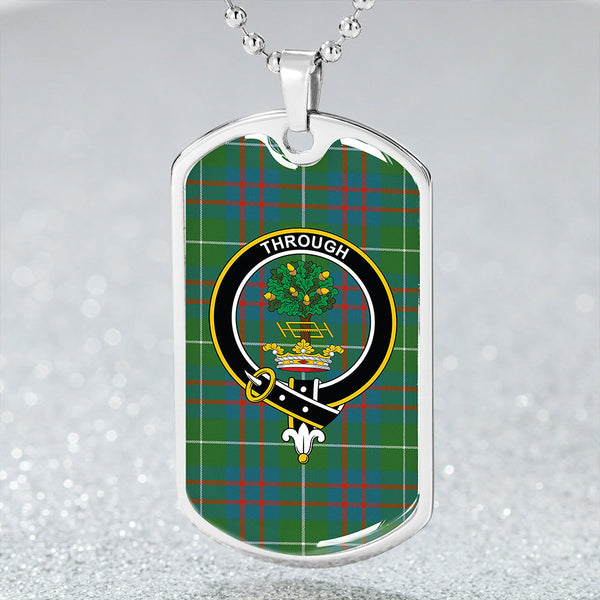 Hamilton of Clayton Ancient Clan Badge Classic Tartan Dog Tag Necklace