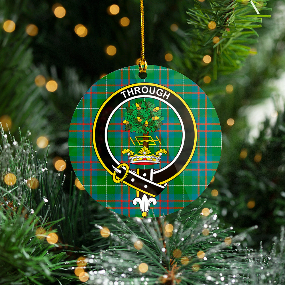 Hamilton of Clayton Ancient Clan Badge Tartan Plastic Christmas Ornaments