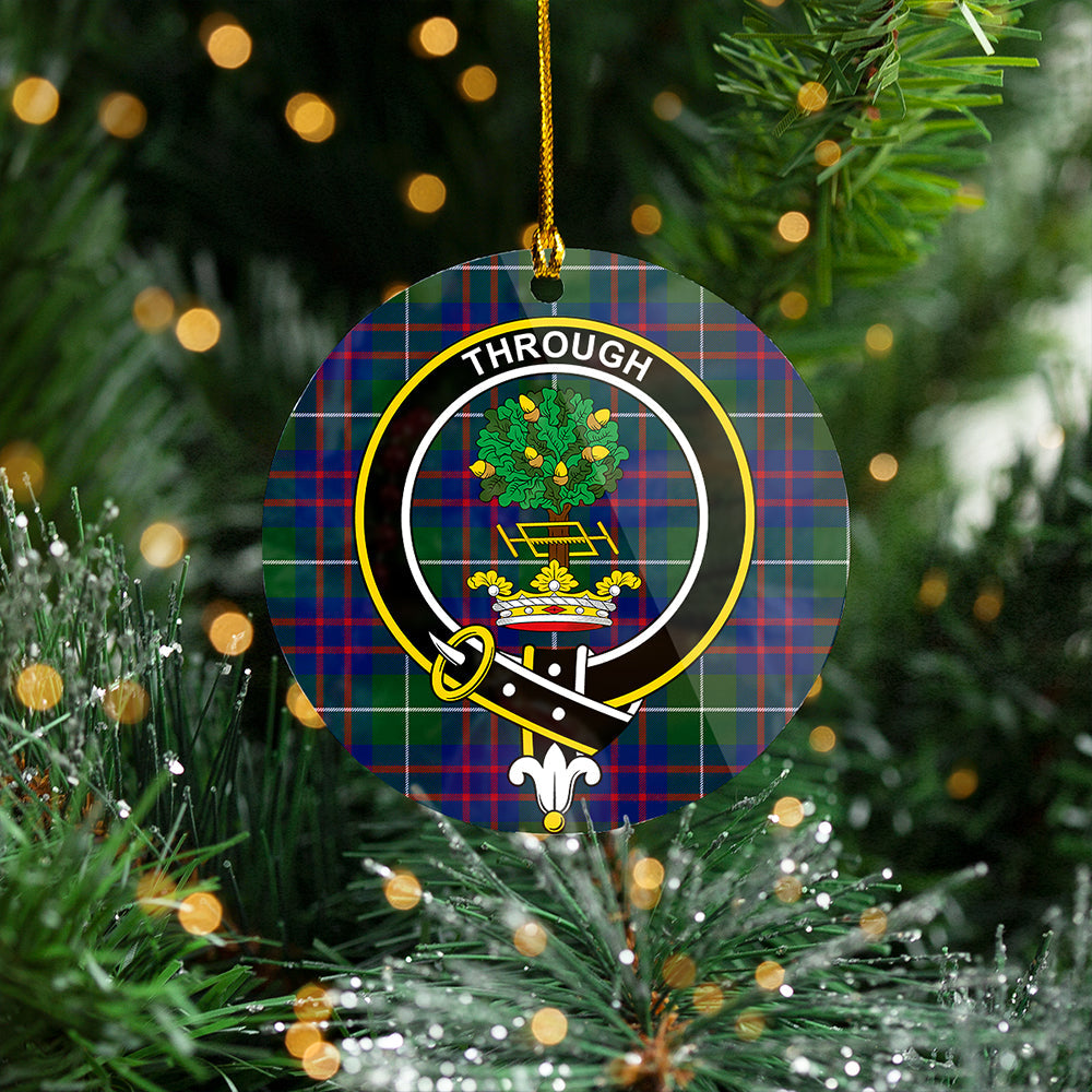 Hamilton of Clayton Modern Clan Badge Tartan Plastic Christmas Ornaments