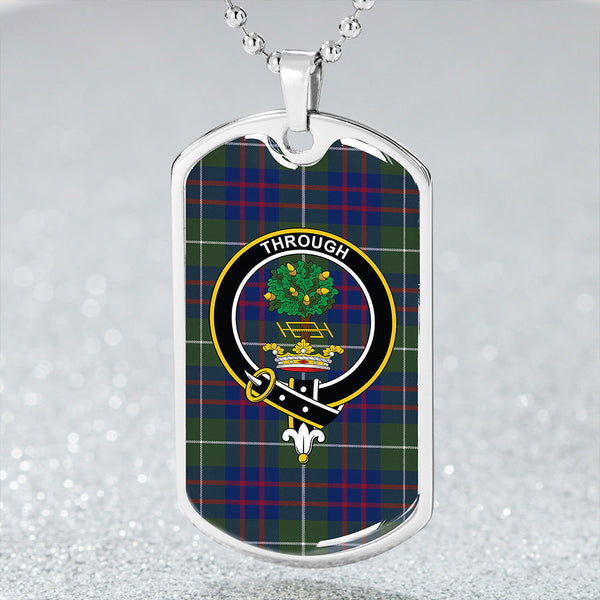 Hamilton of Clayton Modern Clan Badge Classic Tartan Dog Tag Necklace