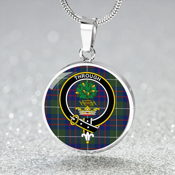 Hamilton of Clayton Modern Clan Badge Tartan Classic Circle Necklace