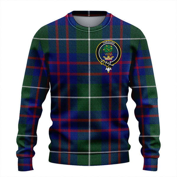 Hamilton of Clayton Modern Clan Badge Tartan Knitted Sweater