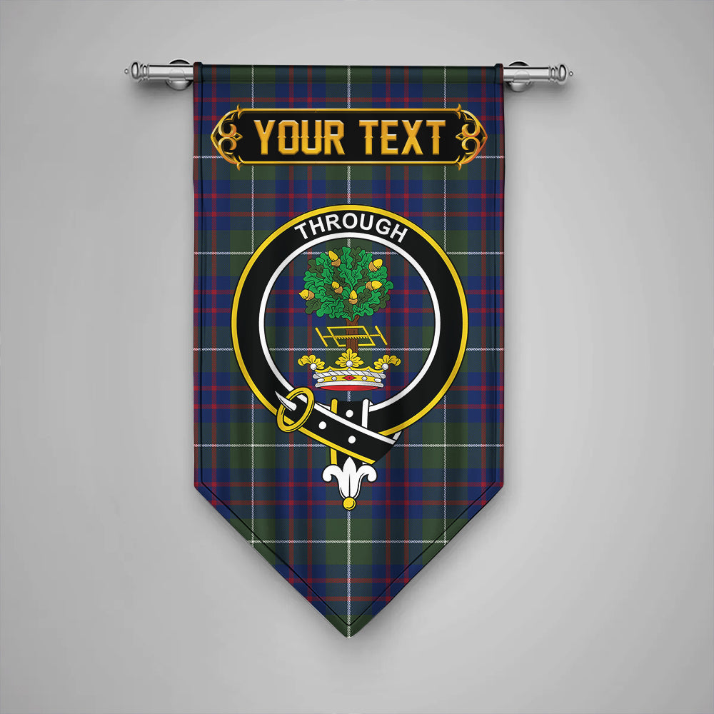 Hamilton of Clayton Modern Clan Badge Tartan Gonfalon Personalize