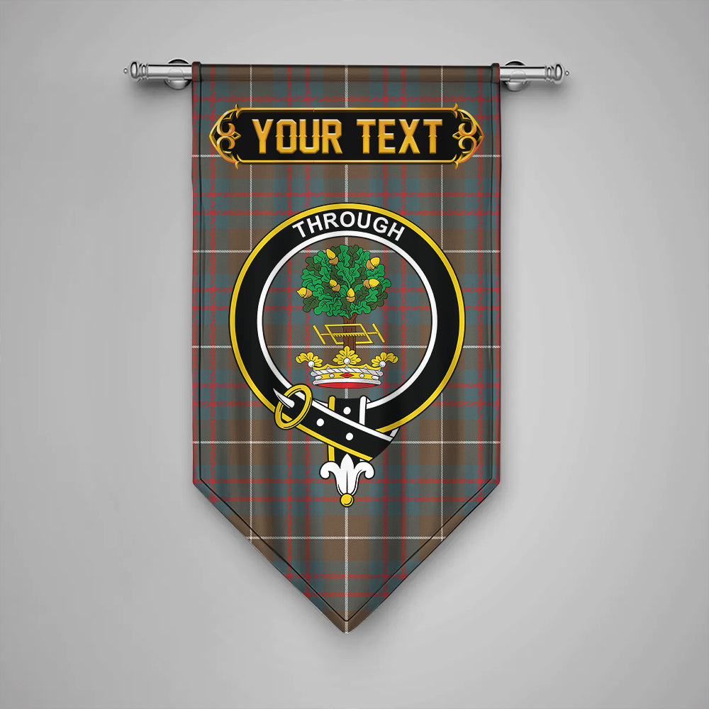 Hamilton of Clayton Weathered Clan Badge Tartan Gonfalon Personalize