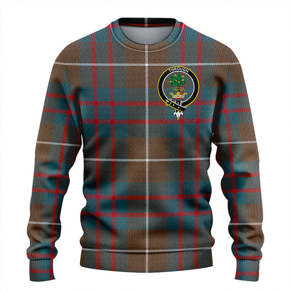 Hamilton of Clayton Weathered Clan Badge Tartan Knitted Sweater