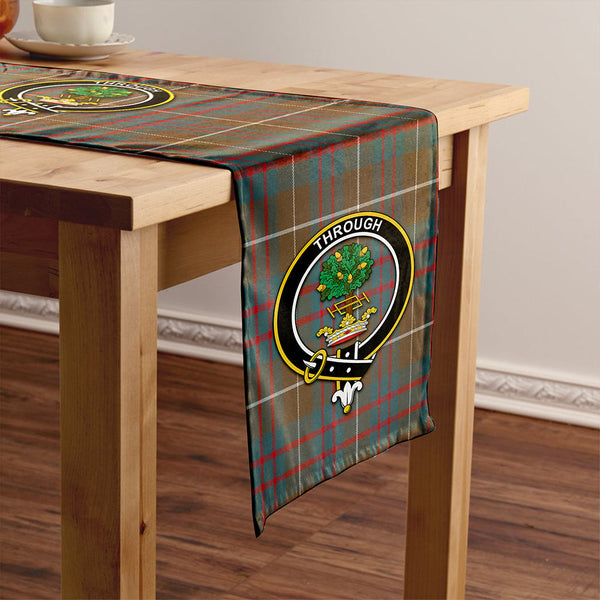 Hamilton of Clayton Weathered Clan Badge Tartan Table Runner