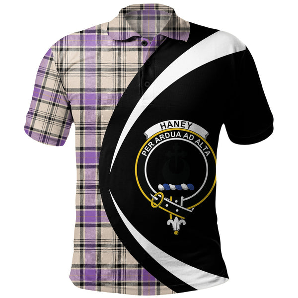 Haney Ancient Clan Badge Tartan Polo Shirt Circle Style Personalized