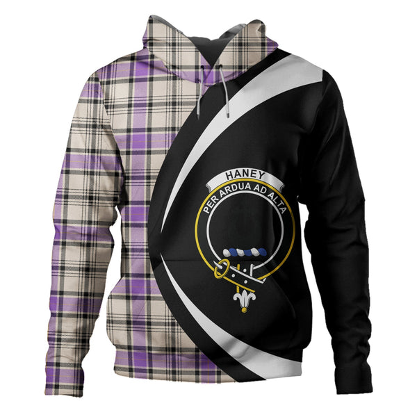 Haney Ancient Clan Badge Tartan Hoodie Circle Style