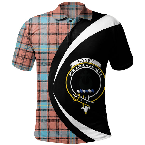 Haney Dress Ancient Clan Badge Tartan Polo Shirt Circle Style Personalized