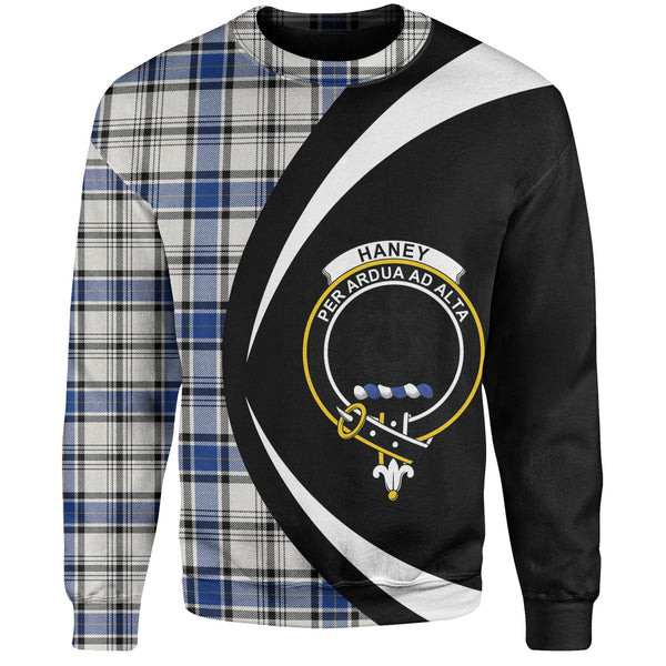 Haney Modern Clan Badge Tartan Sweatshirt Circle Style Personalized